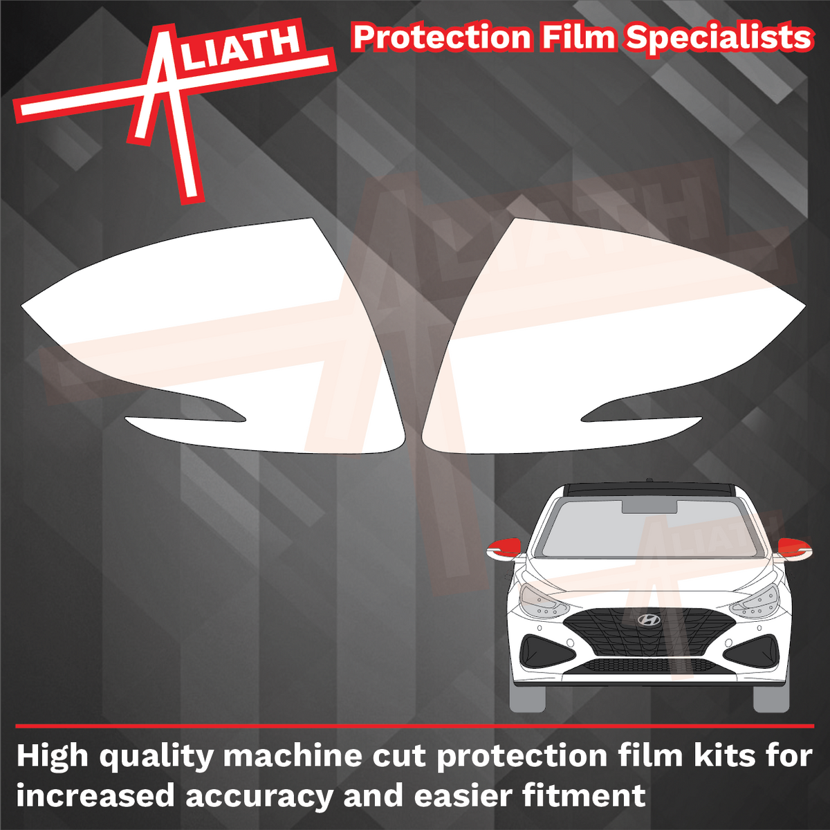 Hyundai i30 2017-Present, Mirror Caps CLEAR Paint Protection