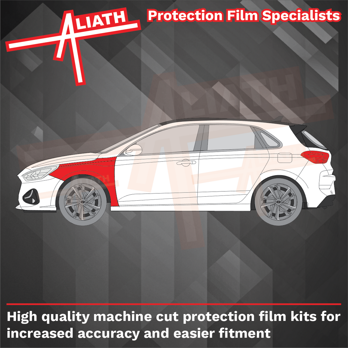Hyundai i30 2017-Present, Front Wings CLEAR Paint Protection