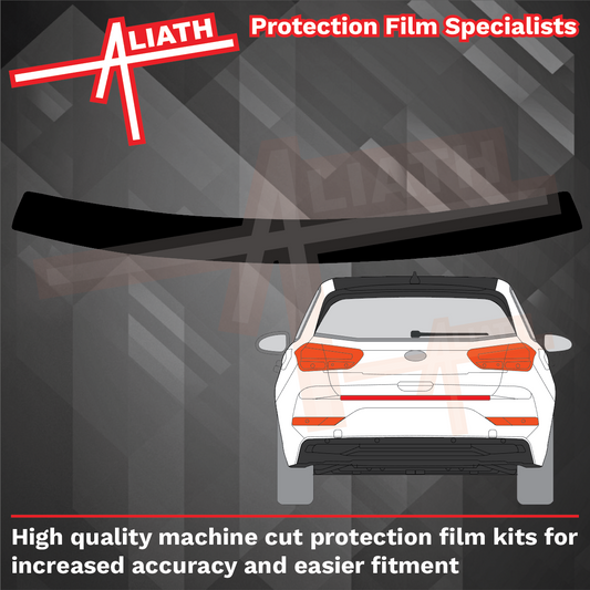 Hyundai i30 2017-Present, Rear Bumper Upper BLACK Scratch Protection