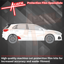 Hyundai i30 2017-Present, Rear Door & QTR Arches BLACK Paint Protection