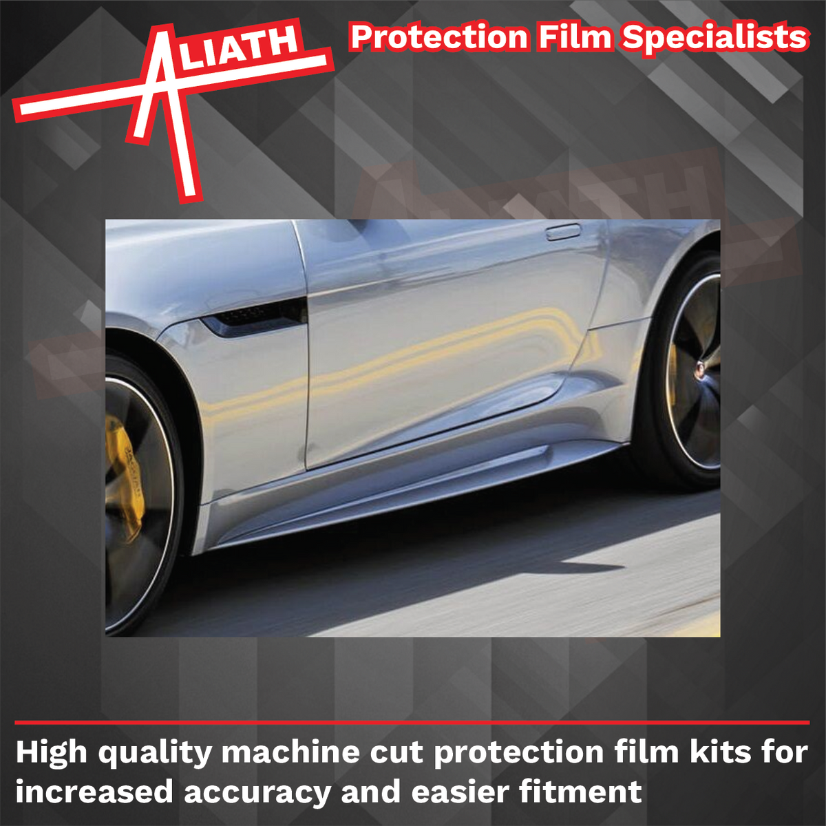 Jaguar F-Type Sport 2013-2019, Sill Skirt Panel Trim CLEAR Paint Protection