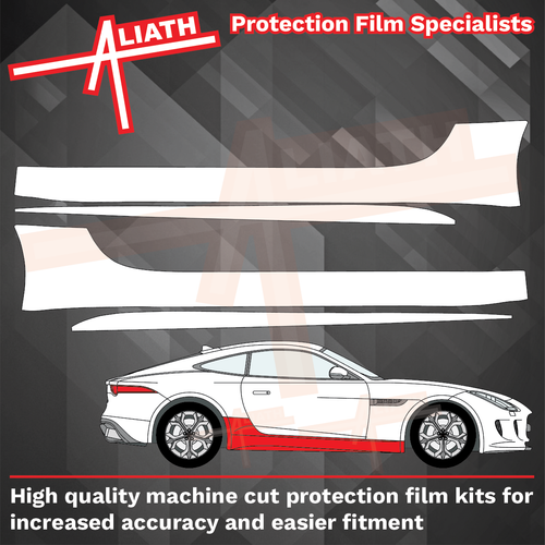 Jaguar F-Type R 2017-2019, Sill Skirt Panel Trim CLEAR Paint Protection
