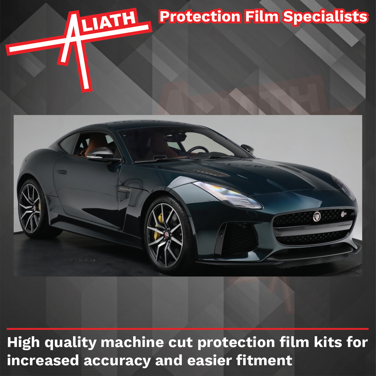 Jaguar F-Type SVR 2013-2019, Rear Side Sill Skirt Trim Arches CARBON Paint Protection