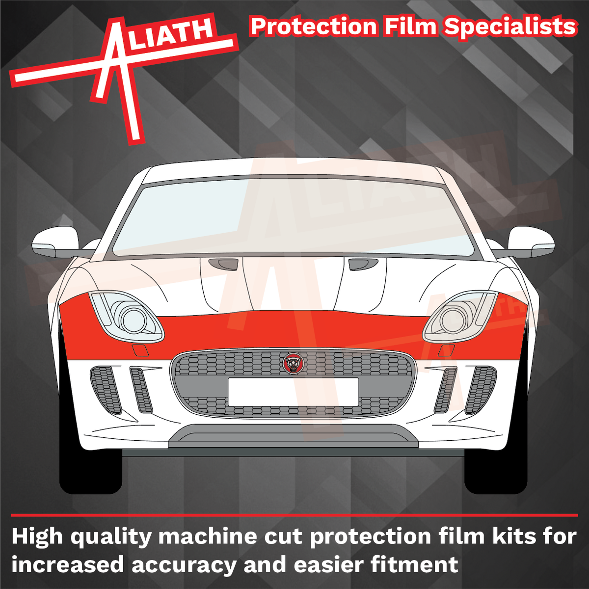 Jaguar F-Type 2013-2019, Front Bumper Upper CLEAR Paint Protection