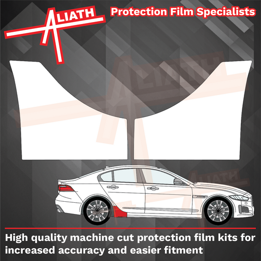 Jaguar XE Standard (X760) 2015-Present, Side Sill Skirt Trim Rear CLEAR Paint Protection