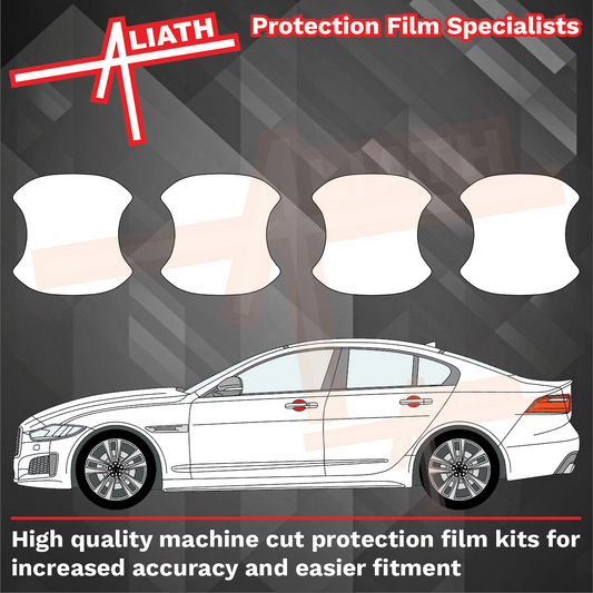 Jaguar XE (X760) 2015-Present, Door Handle Cups CLEAR Paint Protection