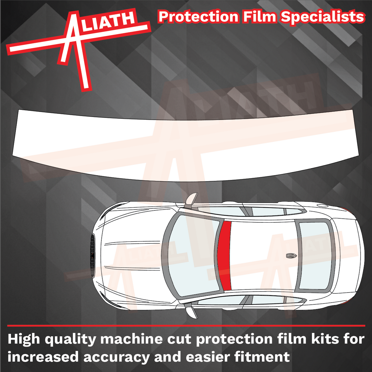 Jaguar XE (X760) 2015-Present, Roof Front Section CLEAR Paint Protection