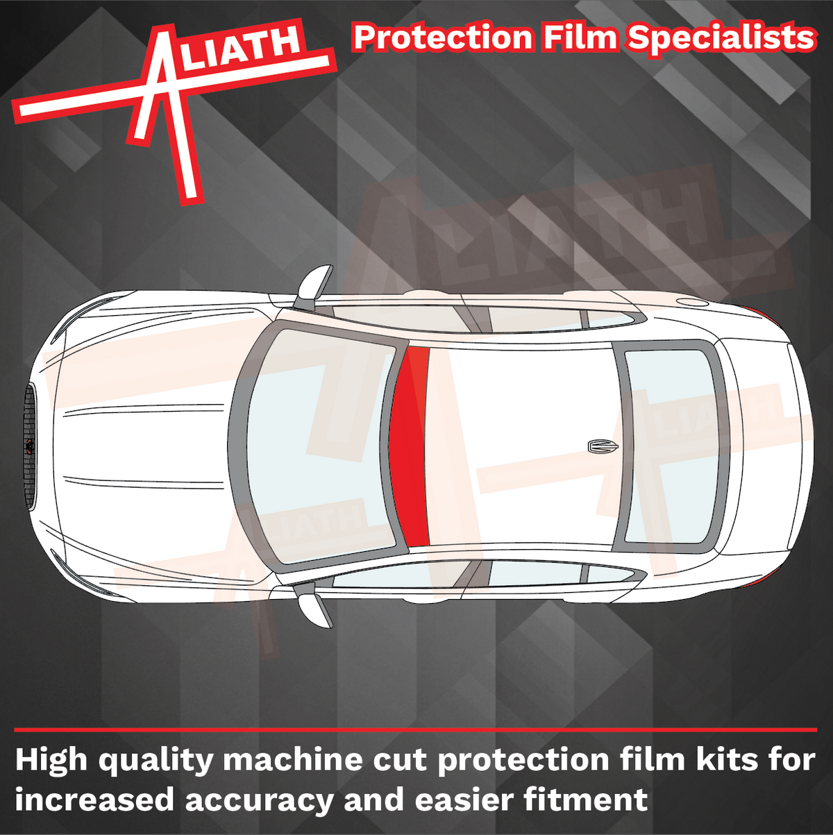 Jaguar XE (X760) 2015-Present, Roof Front Section CLEAR Paint Protection