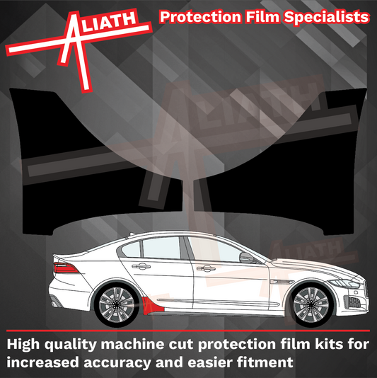 Jaguar XE Sport 2015-Present, Side Sill Skirt Trim Rear BLACK Paint protection