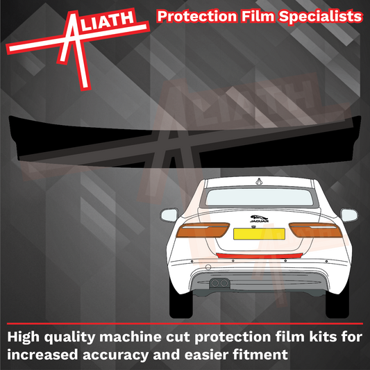 Jaguar XE (X760) 2015-Present, Rear Bumper Upper BLACK TEXTURED Paint Protection