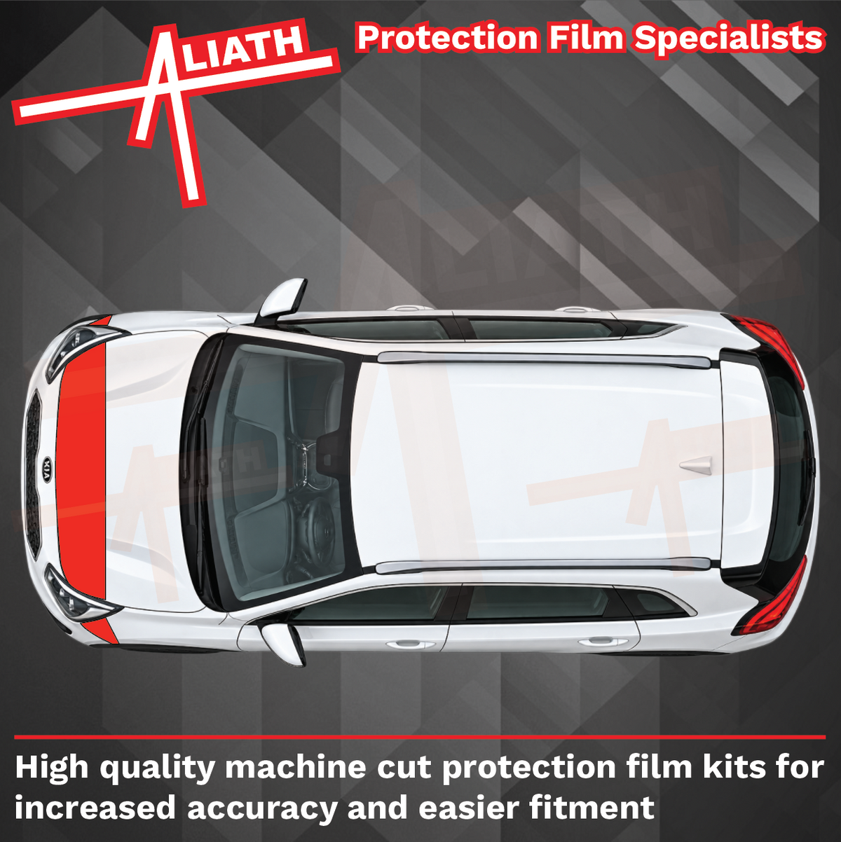 Kia E-Niro & Niro 2016-2022, Bonnet & Wings Front Sections CLEAR Paint Protection