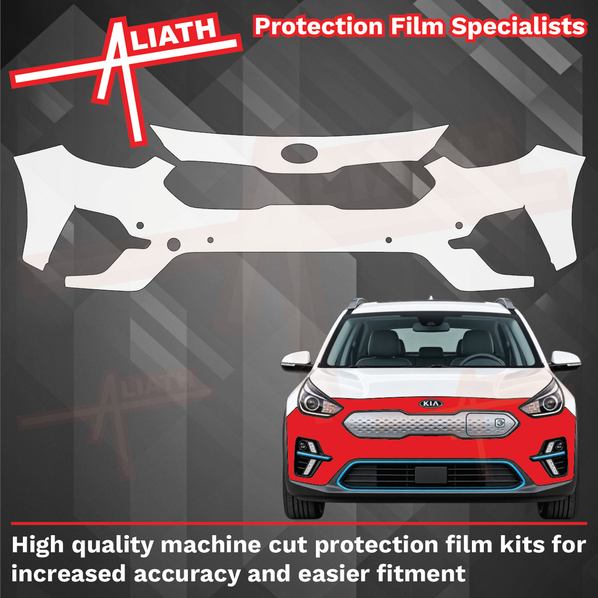 Kia E-Niro 2019-2022, Front Bumper CLEAR Paint Protection