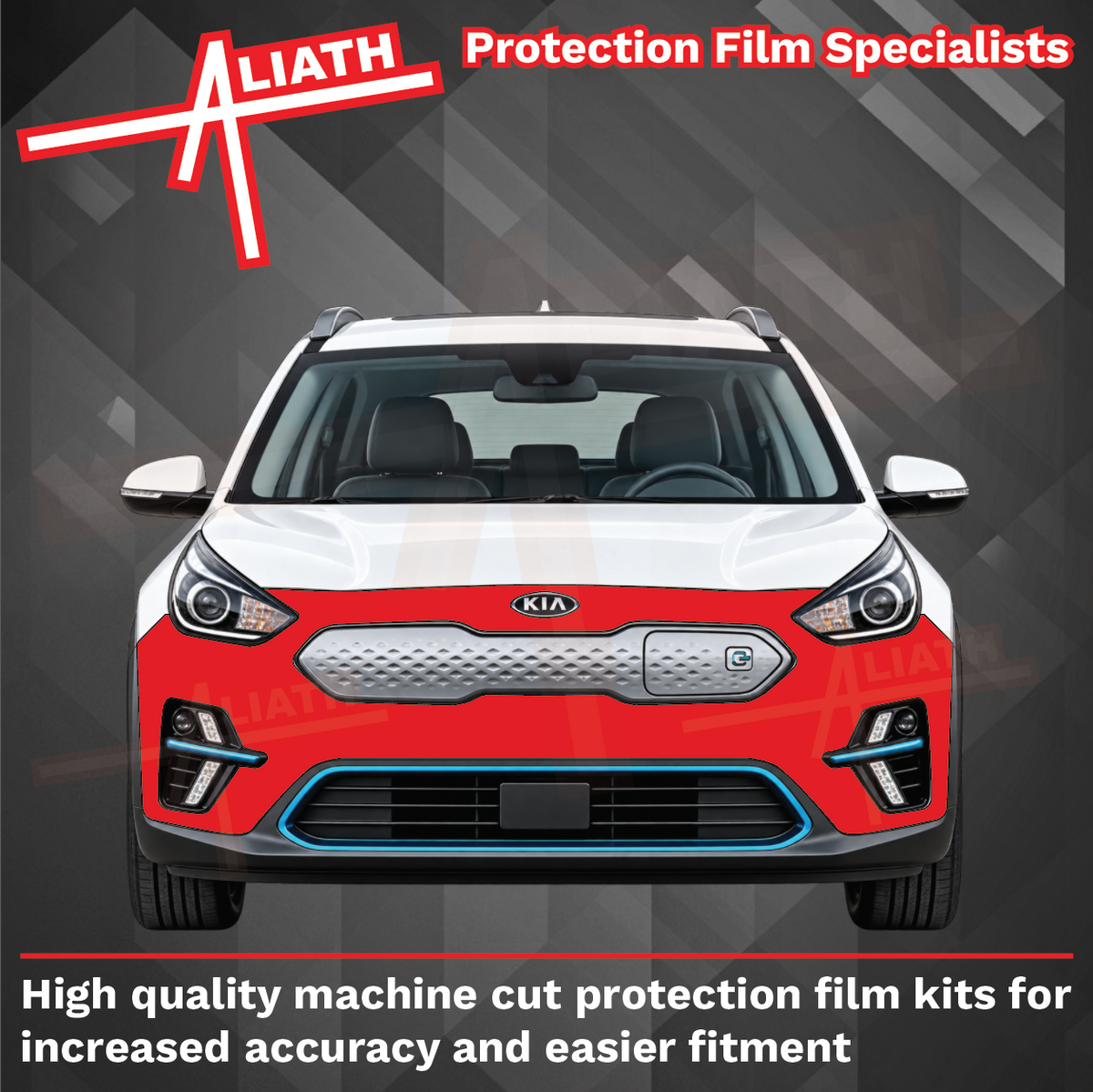 Kia E-Niro 2019-2022, Front Bumper CLEAR Paint Protection