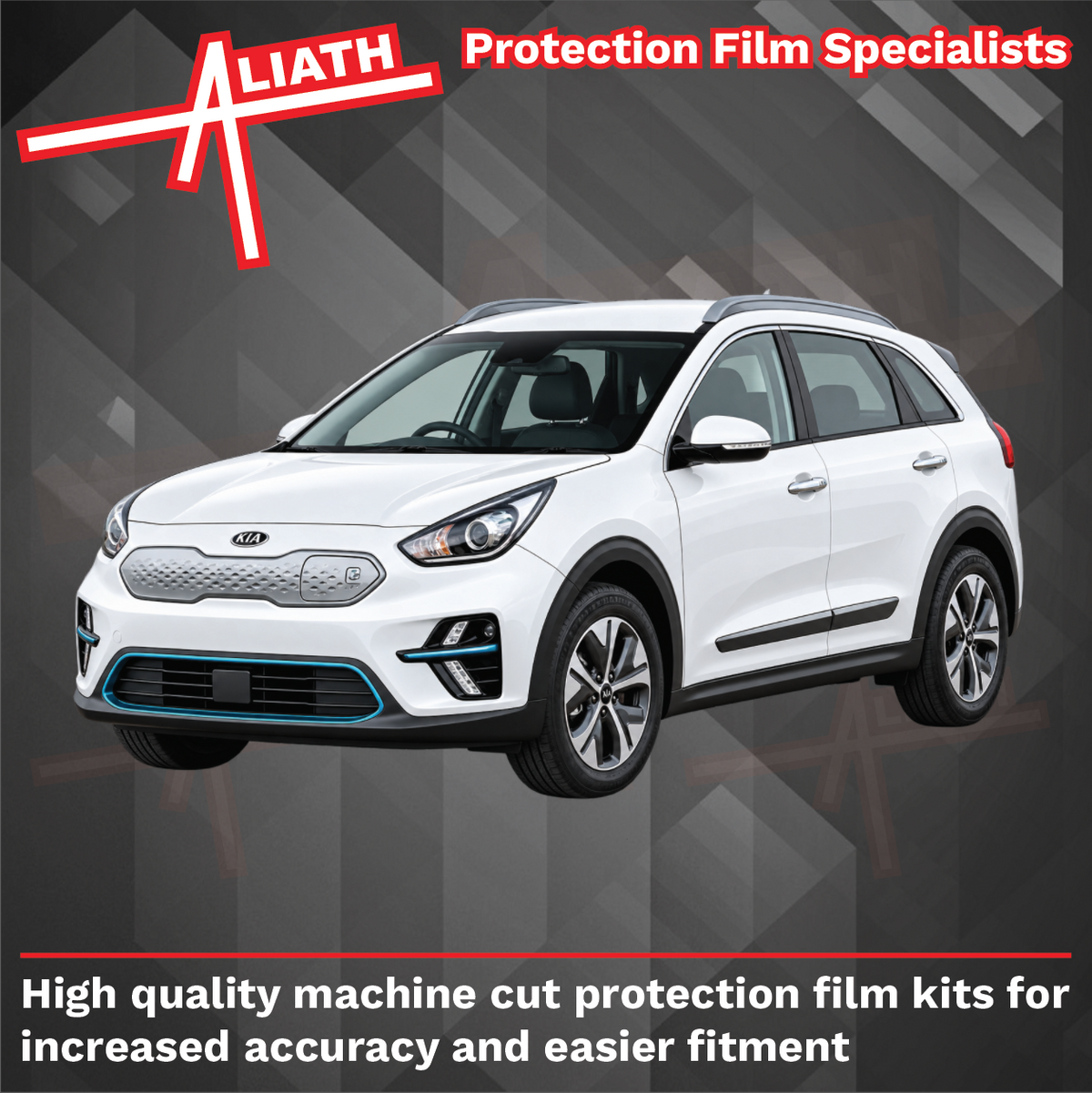 Kia E-Niro 2019-2022, Front Bumper CLEAR Paint Protection
