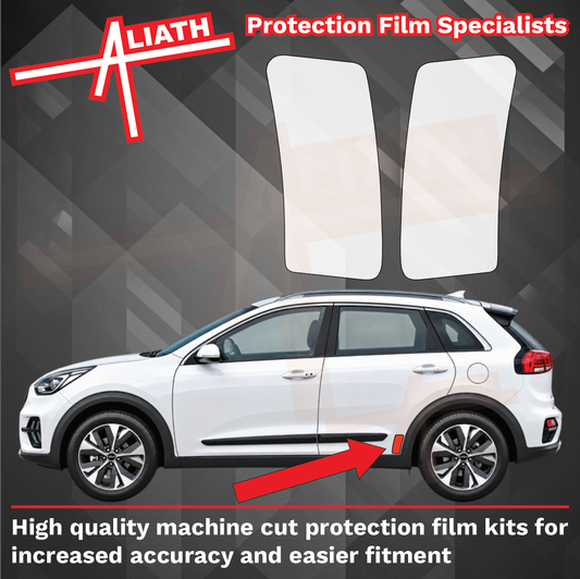 Kia Niro & E-Niro 2016-2022, Rear Door Lower Arches CLEAR Paint Protection