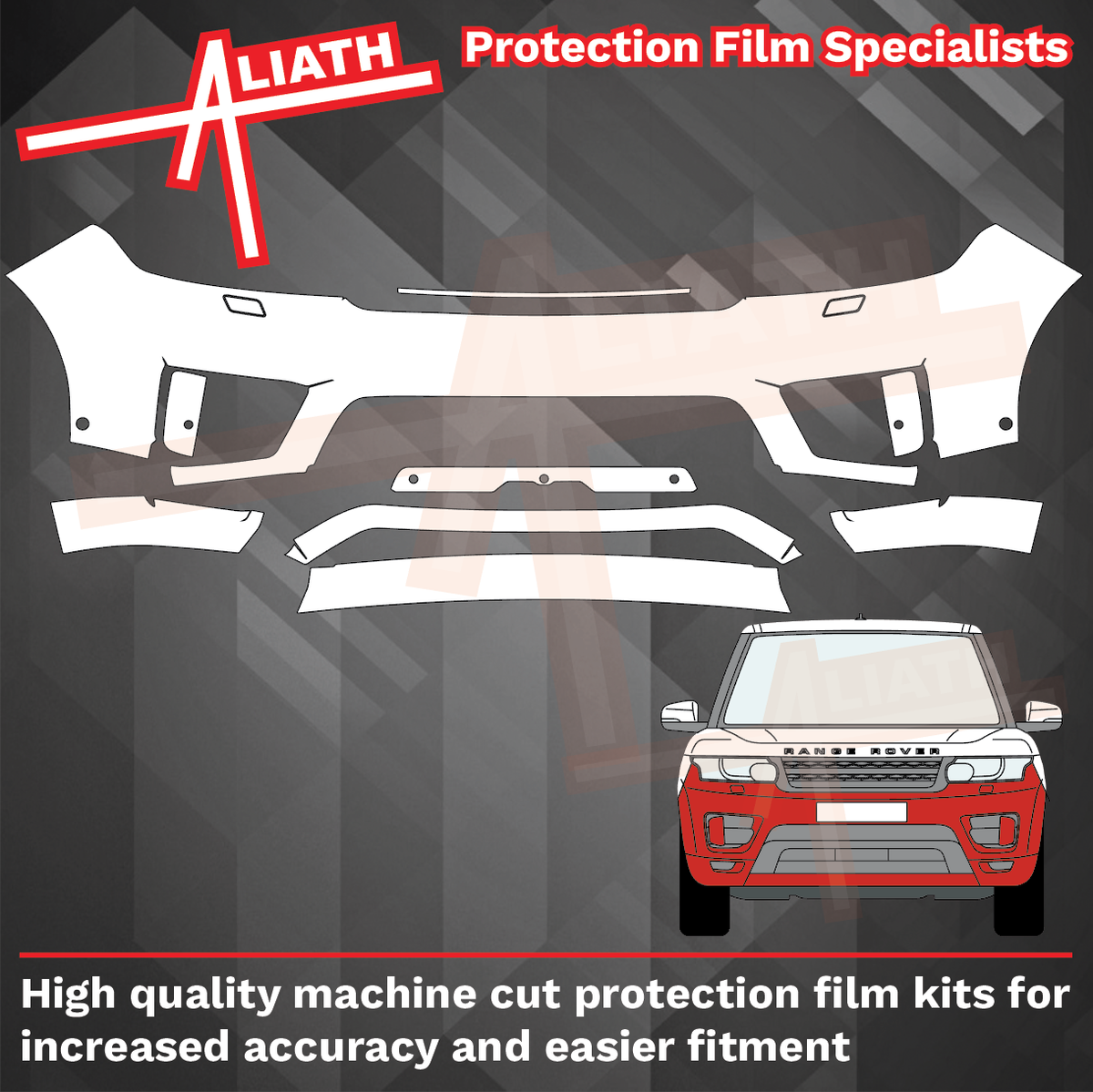Range Rover Sport 2018-2021, Front Bumper CLEAR Paint Protection