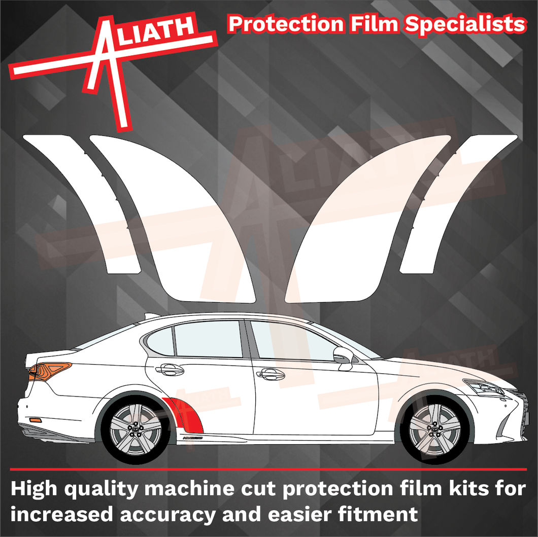 Lexus GS 2011-Present, Rear arches CLEAR paint Protection