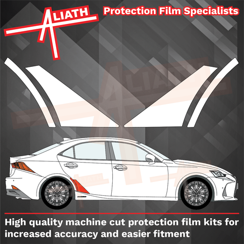 Lexus IS 2013-2019, Rear QTR & Door Lower Arches CLEAR Paint Protection