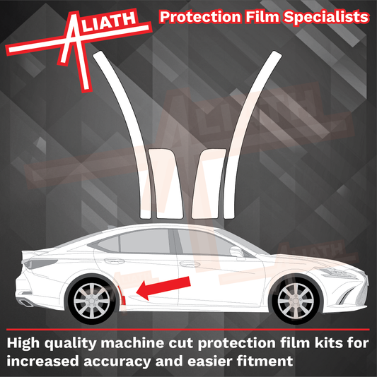 Lexus ES 2018-2025, Rear QTR & Door Arches CLEAR Paint Protection