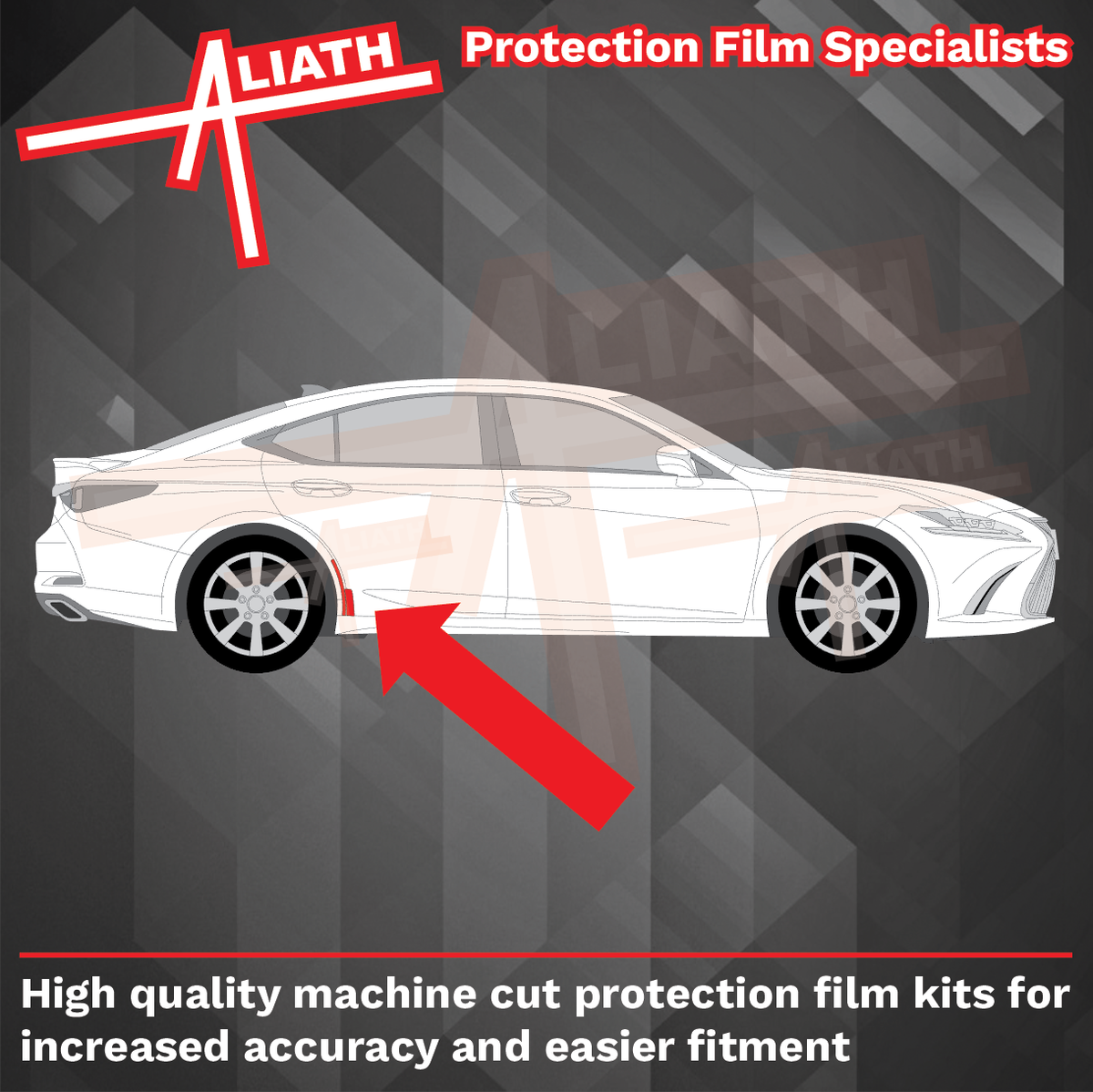 Lexus ES 2018-2025, Rear QTR & Door Arches CLEAR Paint Protection