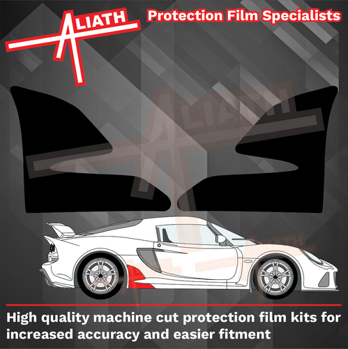 Lotus Exige S3 2012-Present, Rear Sill Skirt Anniversary Style BLACK Paint Protection