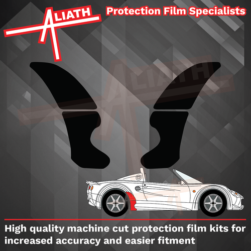 Lotus Elise S1 1996-2001, Rear QTR / Sill skirt Arches OE Style BLACK Paint Protection