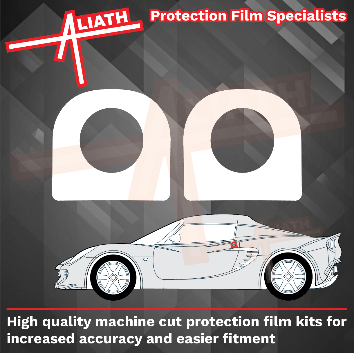 Lotus Elise S2 2001-2011 Door Lock Surrounds CLEAR Paint Protection