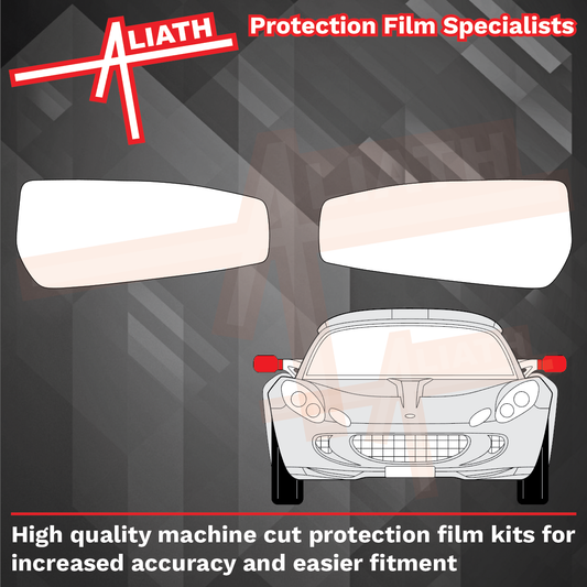 Lotus Elise S2 2001-2011, Door Mirror Covers CLEAR Paint Protection