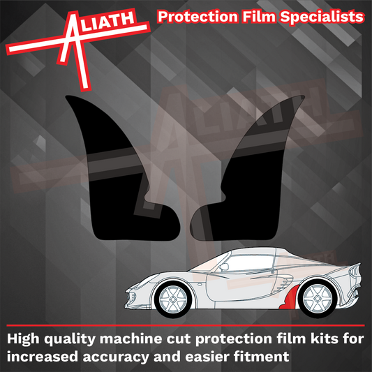 Lotus Elise S2 2001-2011, Rear QTR Sill (Deeper) BLACK Paint Protection