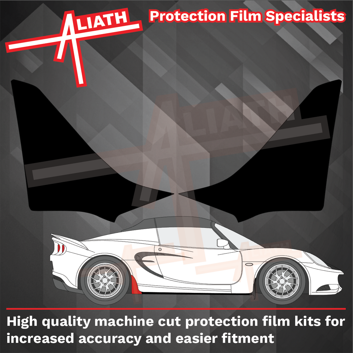 Lotus Elise S3 Cup Racer 2011-Present, Sill Skirt Extension Rear Arches BLACK Paint Protection