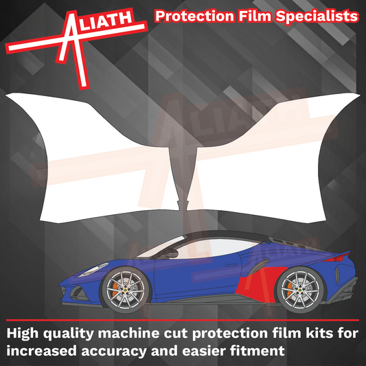 Lotus Emira 2022-Present, Rear QTR Arch Large CLEAR Paint Protection