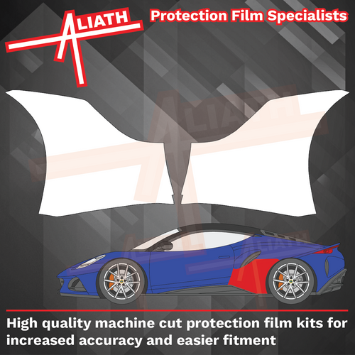 Lotus Emira 2022-Present, Rear QTR Arch Large CLEAR Paint Protection