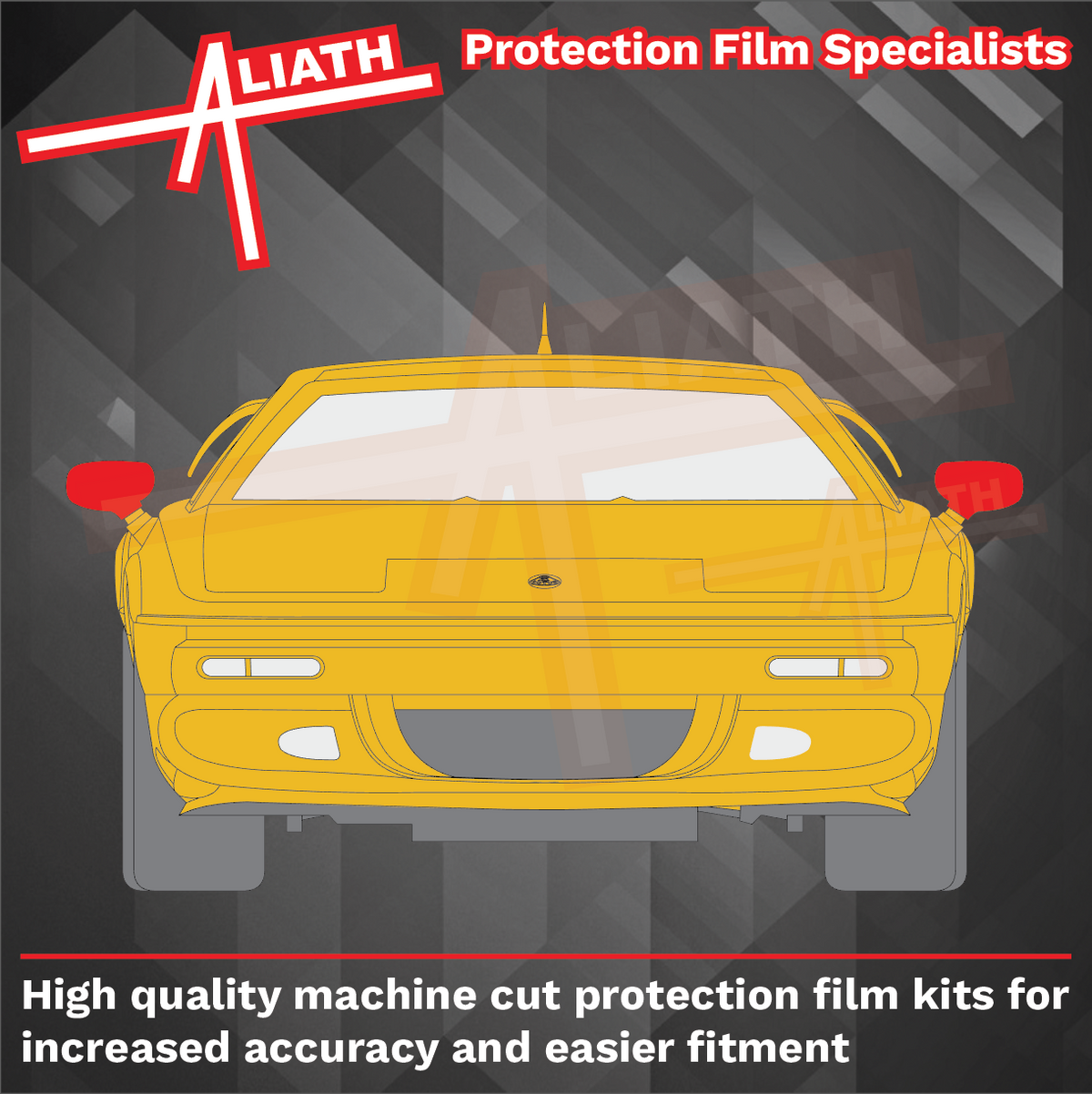 Lotus Esprit S4 1993-2004, Door Mirror Caps CLEAR Paint Protection