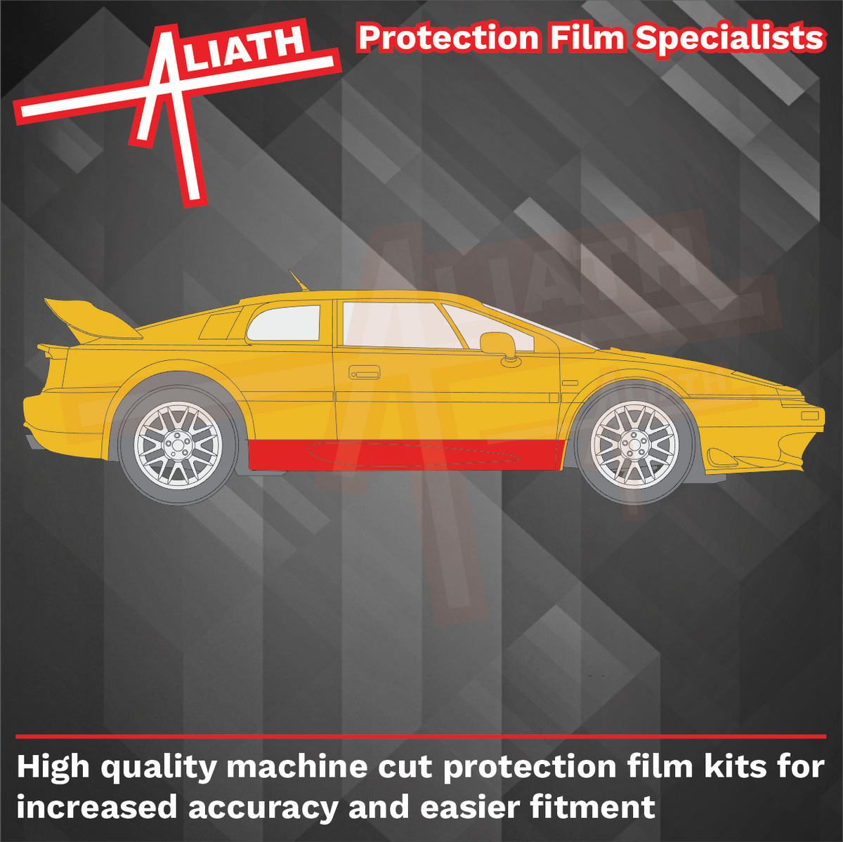 Lotus Esprit S4 1993-2004, Side Sill Skirt Trims CLEAR Paint Protection
