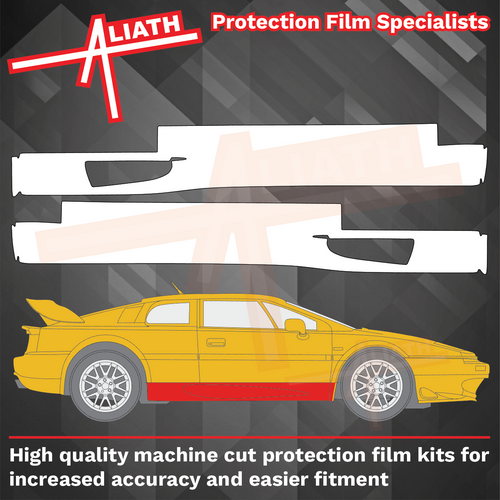 Lotus Esprit S4 1993-2004, Side Sill Skirt Trims CLEAR Paint Protection