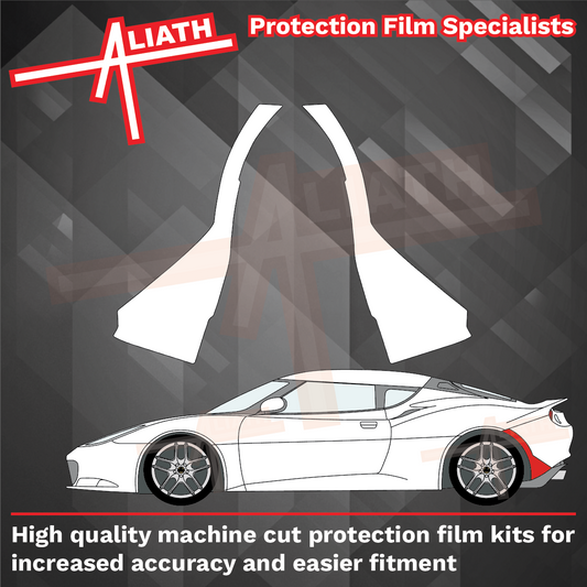 Lotus Evora GT 400 / 410 2016-2022, Rear Bumper Side Arch Section CLEAR Paint Protection