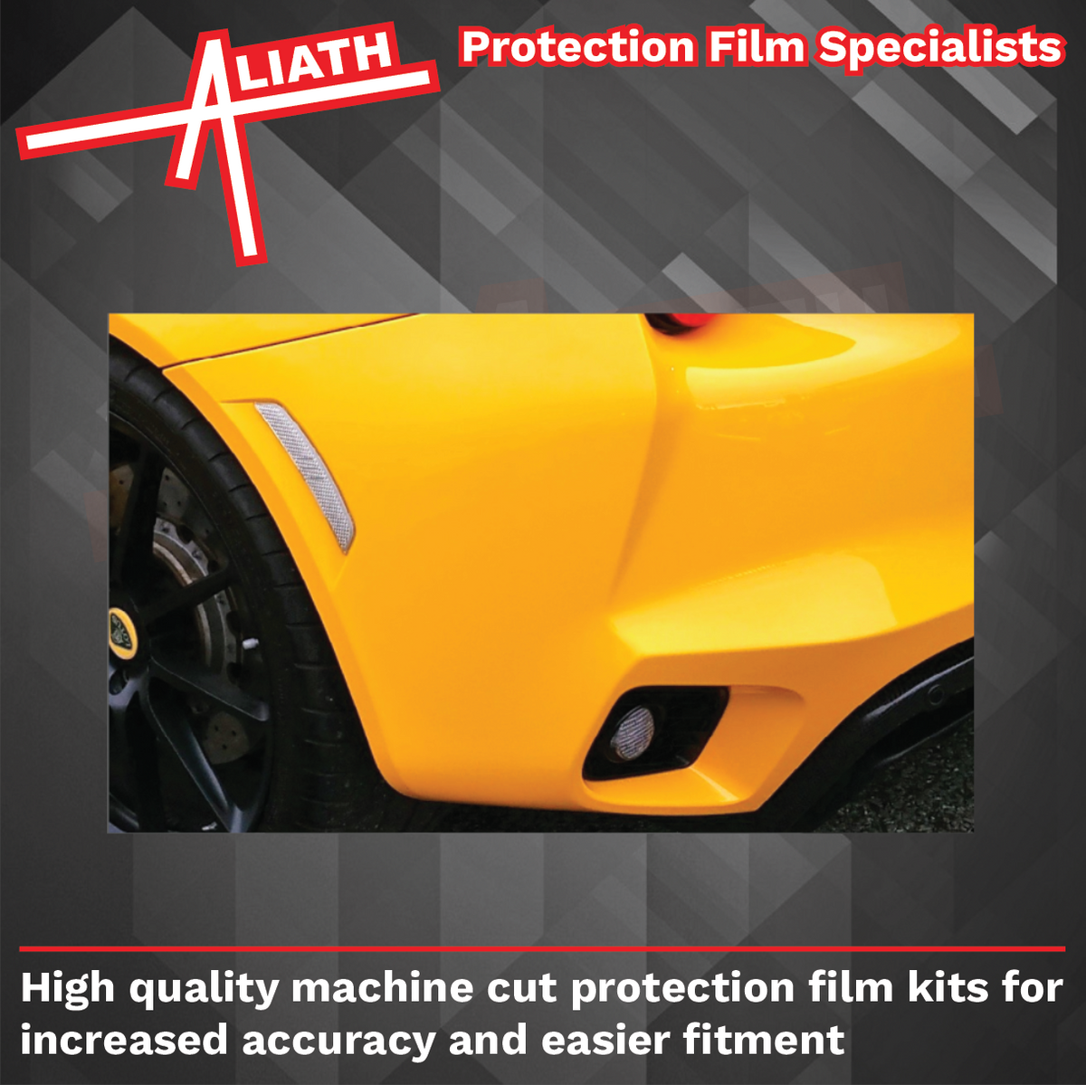 Lotus Evora GT 400 / 410 2016-2022, Rear Bumper Side Arch Section CLEAR Paint Protection