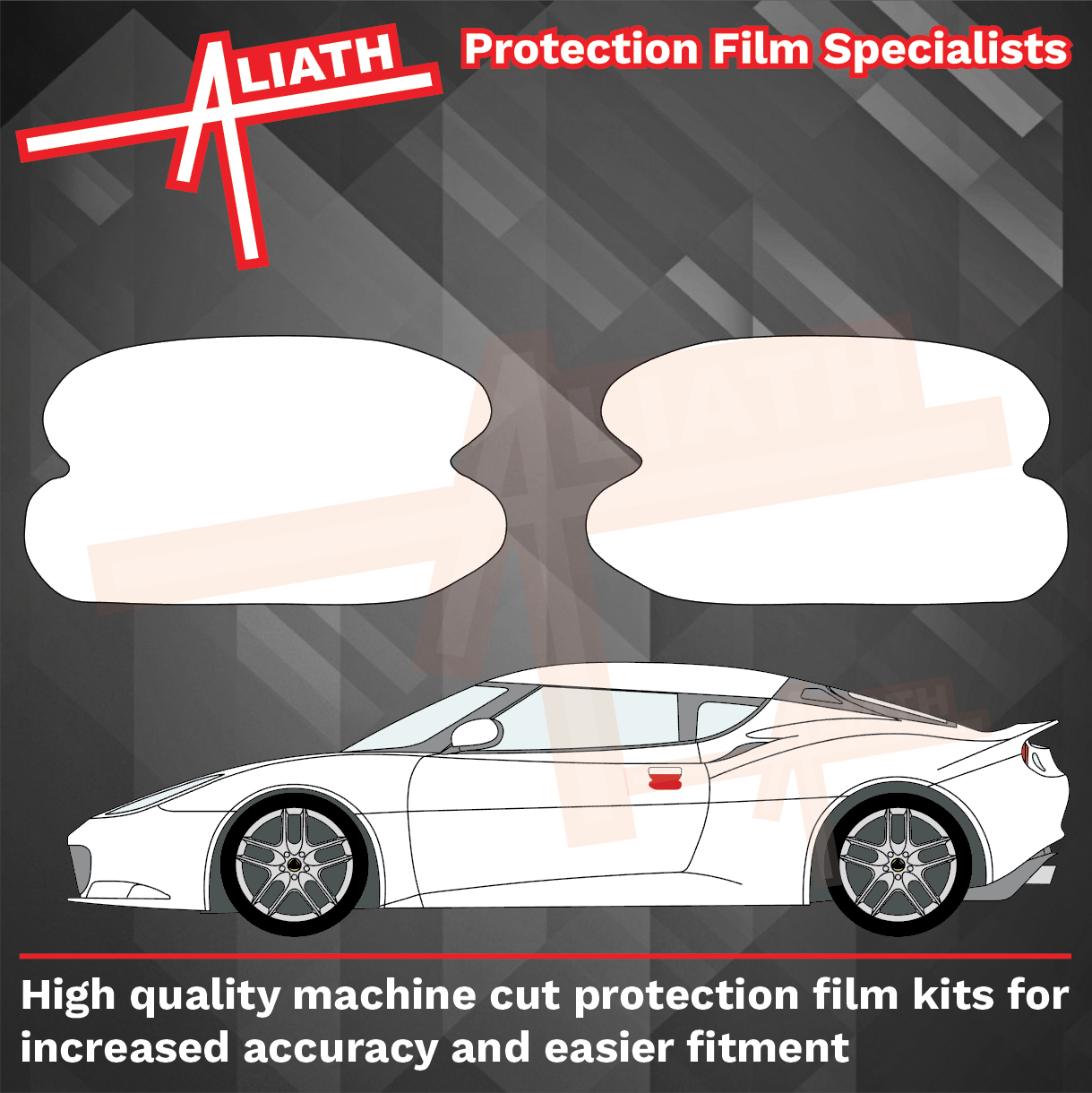 Lotus Evora 2009-2022, Door Handle Cups CLEAR Paint Protection