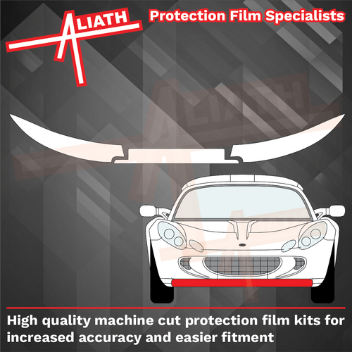 Lotus Exige S2 2004-2012, Front Lower Spoiler Splitter CLEAR Paint Protection