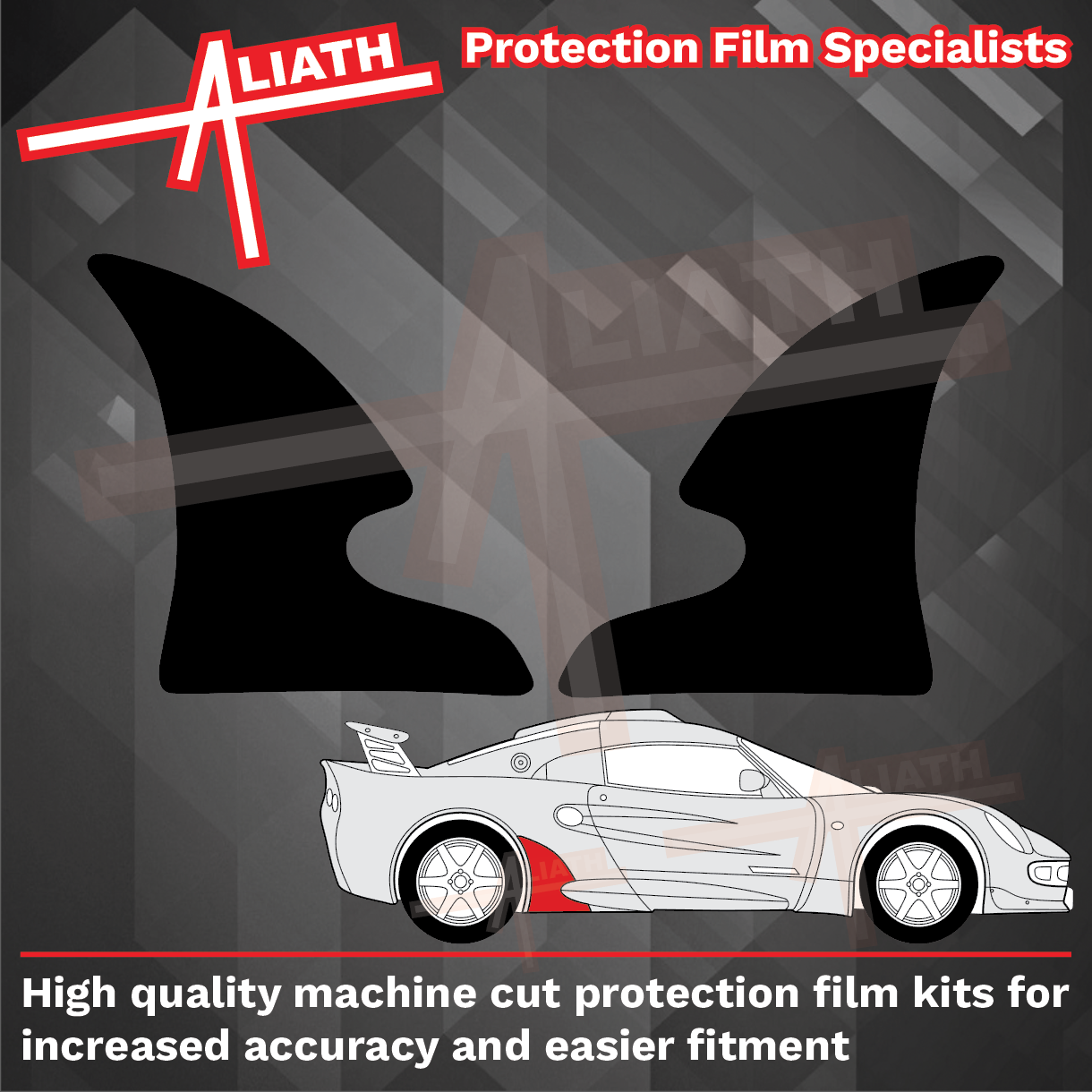 Lotus Exige S1 2000-2004, Rear QTR Arch BLACK Paint Protection
