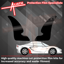 Lotus Exige S2 2004-2012, Rear Sill Skirt Arches (Narrow) BLACK Paint Protection