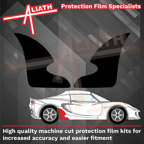 Lotus Exige S2 2004-2012, Rear Arches BLACK paint Protection