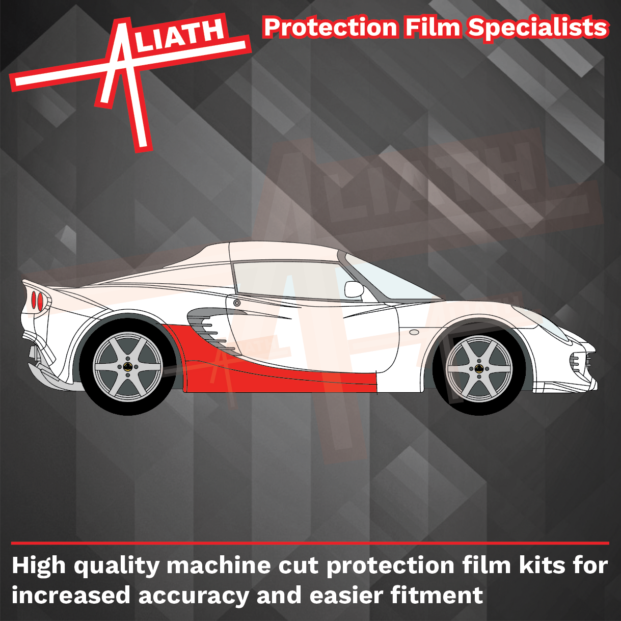 Lotus Exige S2 2004-2012, Side Sill Skirt Trim CLEAR Paint Protection