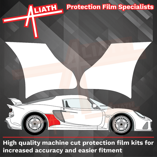 Lotus Exige S3 2012-Present, Rear QTR/Sill skirt Arch CLEAR Paint Protection