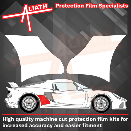 Lotus Exige S3 2012-Present, Rear QTR/Sill skirt Arch CLEAR Paint Protection