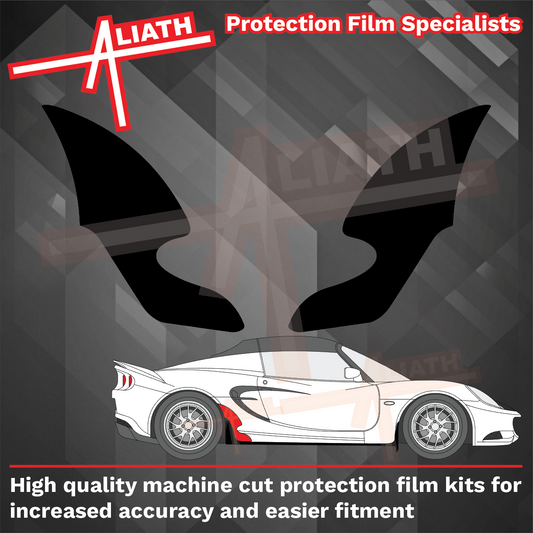 Lotus Elise S3 Cup Racer 2011-Present, Rear QTR/Sill skirt BLACK Paint Protection