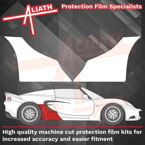 Lotus Elise (Type S3) 2011-Present, Rear QTR / Skirt Arches Large CLEAR Paint Protection