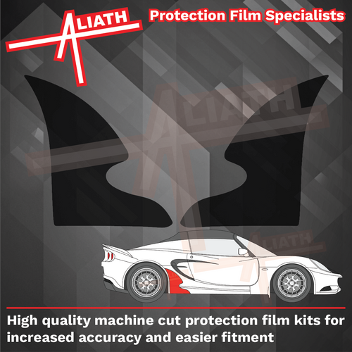 Lotus Elise S3 2011-Present, Rear QTR/Sill Skirt Arch BLACK Paint Protection
