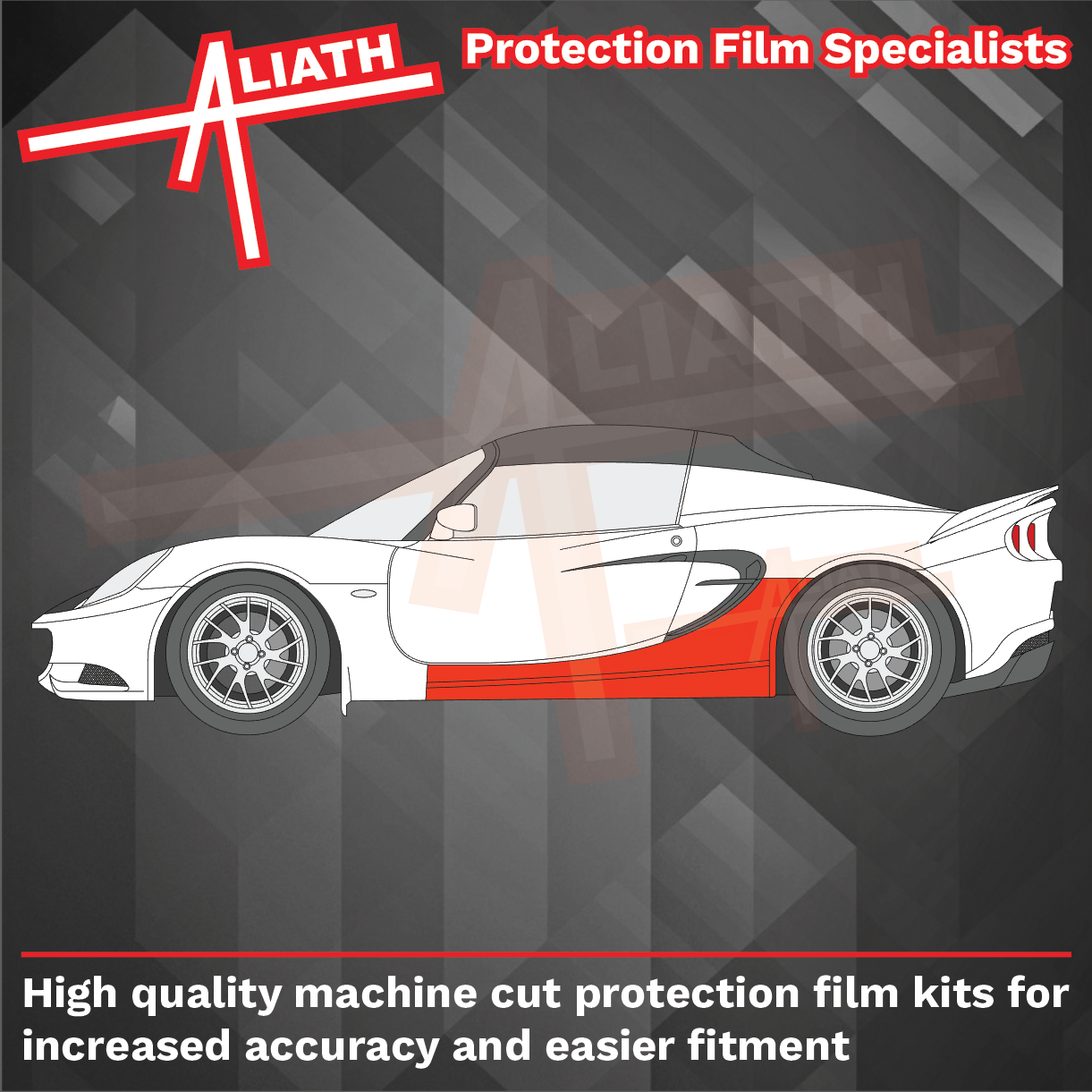 Lotus Elise S3 2011-Present, Sill Skirt Trims CLEAR Paint Protection