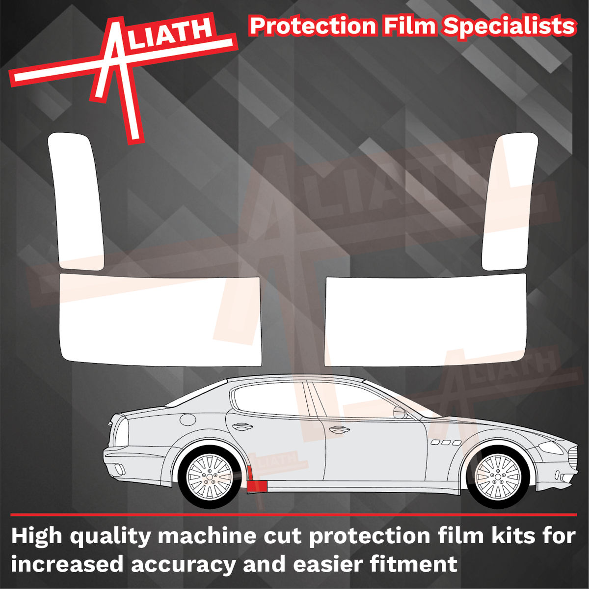 Maserati Quattroporte (V) 2003-2012, Rear Arches CLEAR Paint Protection